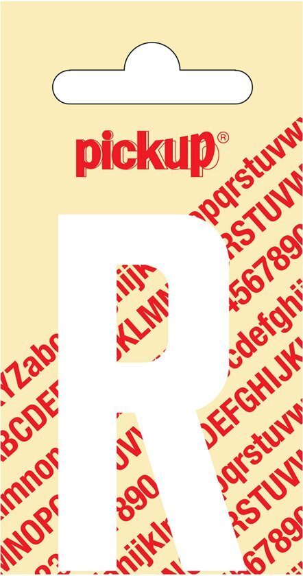 Pick-Up Pickup Plakletter Nobel Wit 120mm "R"