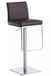 Intérieur et extérieur, tabouret de bar réglable avec dossier, modèle Brenden – set de 1 – design ergonomique – adapté à la cuisine ou à la cafétéria – brun – hauteur réglable 58-82 cm