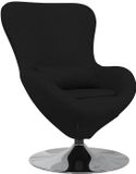 vidaXL Eivormige stoel zwart 63 x 73 x 90 cm stof