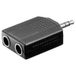 Goobay 11890 3,5 mm mâle vers 2 x 6,35 mm femelle noir adaptateur audio