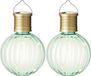 Lumineo Jardin/Extérieur 8x pièces Lampe LED/Lanterne Éclairage Solaire Vert 11 x 8 cm