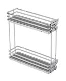 GTV Keukenorganizer MovixPRO Cargo-uitvoering uittrekbaar reksysteem buitenbreedte 200 mm 2 planken zonder rails chroom