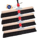 Novaliv 4x bezems natuurhaar 50 cm zwart