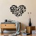 Stijlvol zwart decoratief metalen wandaccessoire, 57 x 71 cm, 100% metaal, 1,5 mm dik, perfect voor moderne woondecoratie en unieke muurkunst