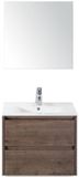 BES LED Dante Badmeubelset 60 cm - Tabacco - Keramische Wastafel Wit Enjoy met Spiegel