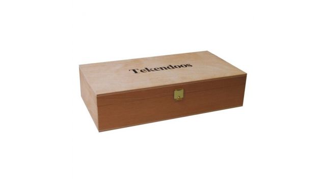 Basic Tekendoos Hout 24x12.5x6cm