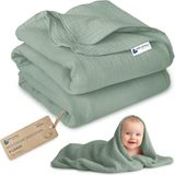 Medi Partners Babydeken, multifunctioneel, dubbelzijdig, zacht en wollig voor kinderwagen, 100% katoen, 75 x 100 cm
