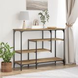vidaXL Console tafel artisanaal eikenkleurig 100 x 35 x 75 cm
