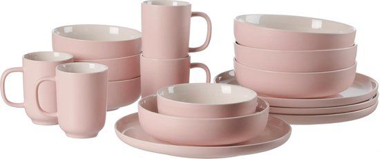 RITZENHOFF & BREKER Kombiservice Jasper - 16-delig - Roze - Keramiek