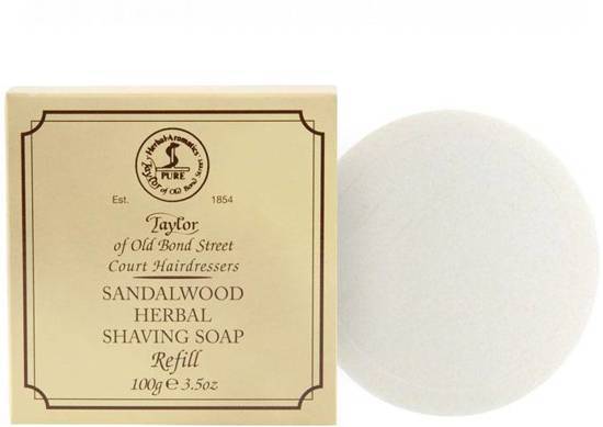 Taylor of Old Bond Street Sandalwood Scheerzeep Navulling 100g