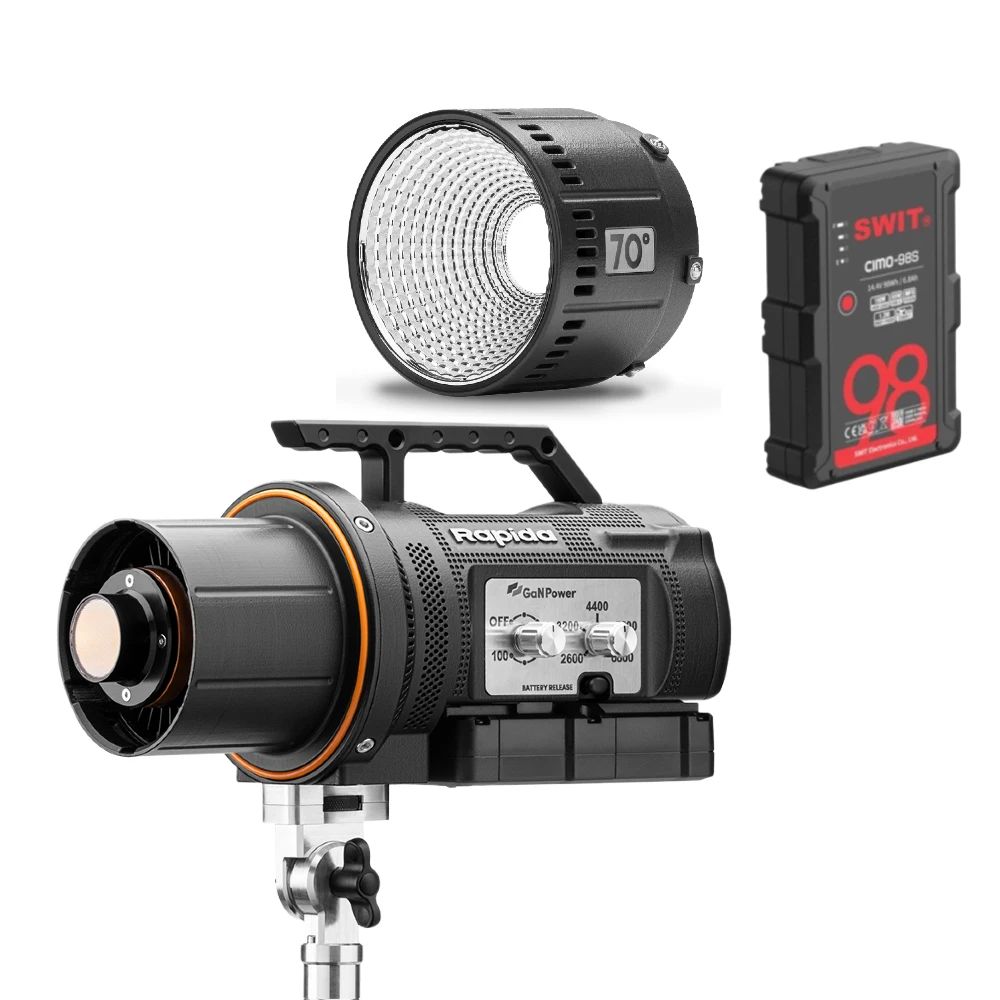 Maxima Rapida + wide optic 70° + SWIT 98Wh 150W V-Mount Battery kit