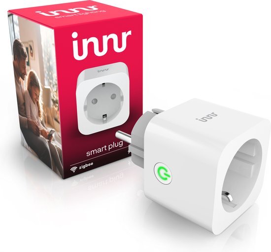 Innr Slimme Stekker met Energiemeter – Smart Plug Zigbee met Energiemeter – werkt met Philips Hue*, Alexa, Google Home en SmartThings – 1-Pack