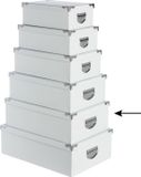 5five Opbergdoos/box - Wit - Karton - L44 x B31 x H15 cm
