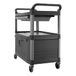 Rubbermaid Commercial HDPE Service Cart met vergrendelbare deuren en sliding Drawer - grijs