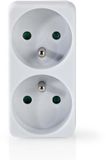 Nedis Stopcontact-Splitter - Frankrijk / Type-E (CEE 7/6) - 250 V AC 50/60 Hz - 16.0 A - 3500 W - Wit