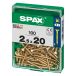 SPAX Lot de 100 vis acier tête fraisée pozidriv, Diam.2.5 mm x L.20 mm