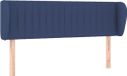 vidaXL Hoofdbord Tissu Bleu 147x23x78/88 cm