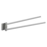Gedy Fuji handdoekhouder met dubbel scharnier, geborsteld