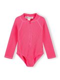 Minoti UV shirt meisjes lange mouw zwempak - UV-werend UPF 50+ - roze