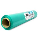 m-office Groene folie om te verpakken, kunststof afdekking, groene folie voor verhuisdozen, ter bescherming van meubels en zendingen, afmetingen 50 cm x 200 m rekbaar, groen, 1 stuk