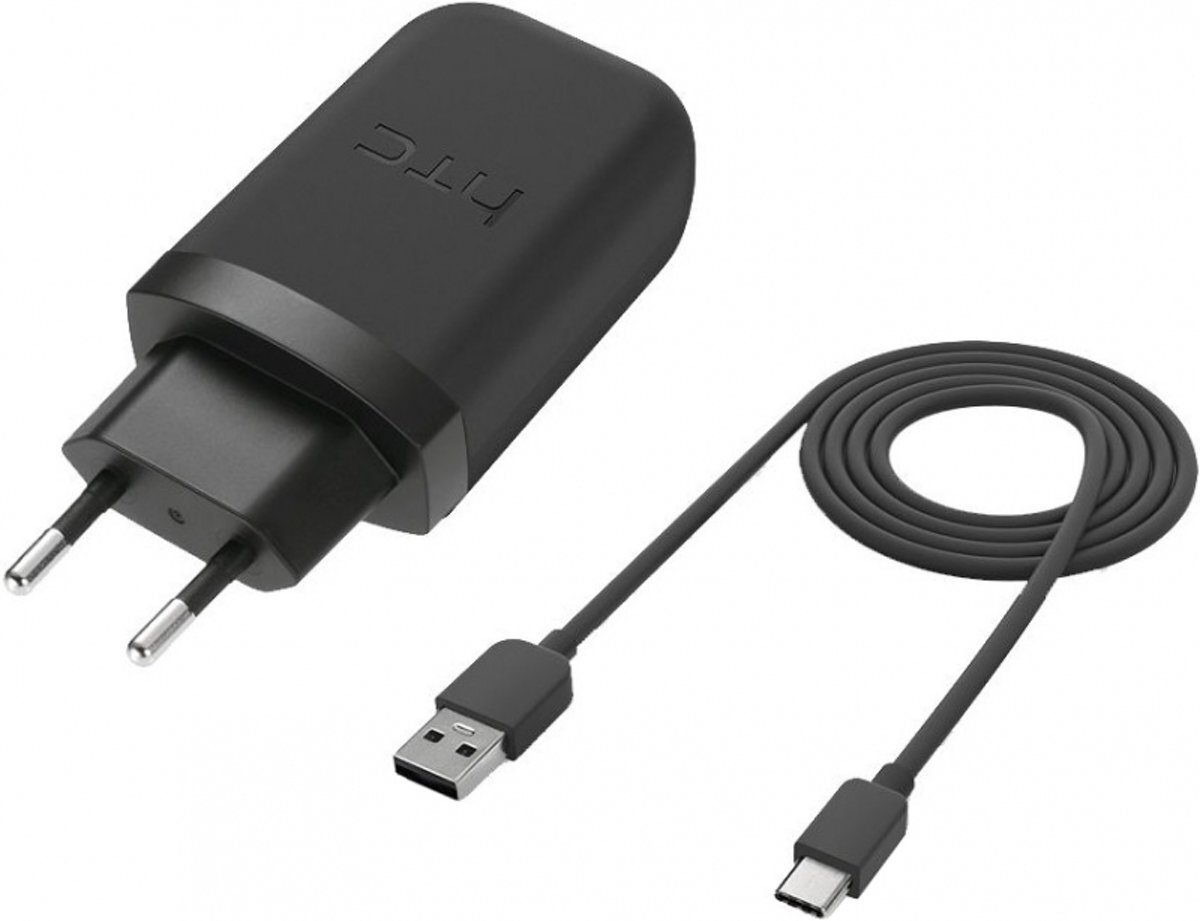 HTC USB Snellader + USB-C-kabel Black
