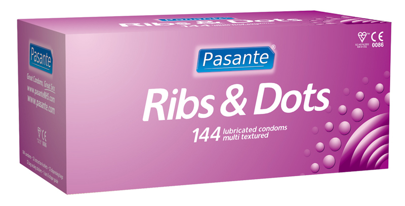 Pasante Ribs & Dots condooms 144 stuks