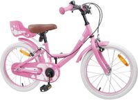 vidaXL Kinderfiets 18 Inch voor 5-7 jaar oud, lichtroze