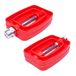 cyclingcolors Fietspedaal voor kinderen, 60 x 80 mm, jongens, meisjes, junior, as, 9/16 inch, slinger, cyclus, driewieler, rood