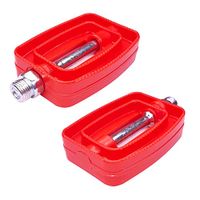 cyclingcolors Fietspedaal voor kinderen, 60 x 80 mm, jongens, meisjes, junior, as, 9/16 inch, slinger, cyclus, driewieler, rood