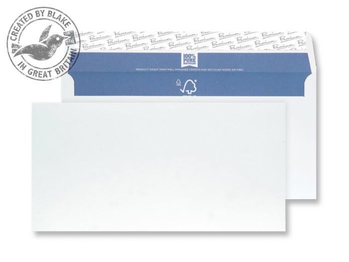 Blake Pure RP81255 Envelopes - DL (110 x 220 mm) - White - 120 g/m² - Self-Adhesive - Pack of 50