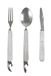 Lifeventure Unisex's Folding Bestek Set, Zilver, One Size