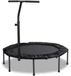 Bolt Edge Fitness trampoline - Pour adultes - Surface de saut de 127 cm - Noir - Pliable - Poignée réglable en hauteur - Trampoline de fitness intérieur et extérieur