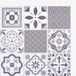 DC fix Zelfklevende Oosterse Decor Vinyl Wandtegels - 30.5x30.5cm - Grijs/Wit