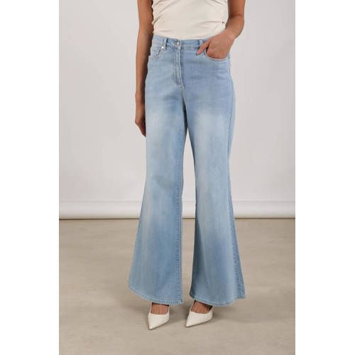 NUKUS Light Blue Denim High Waist Flared Jeans