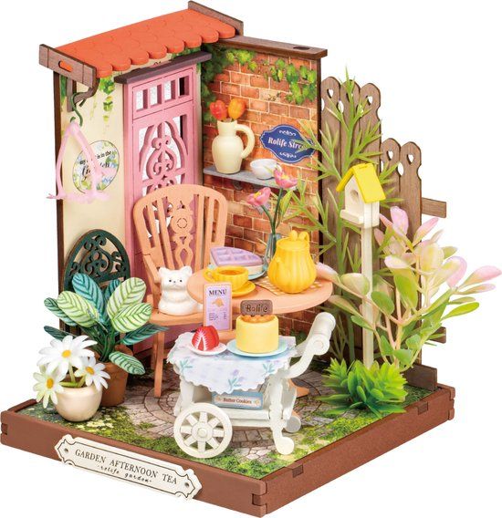 RobotimeRolife Fancy Tea Yard DS38 - Knutselen - Bouwpakket - Miniatuur - Hobby - Creatief - DIY