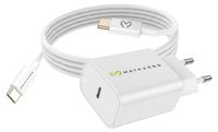 Avizar Mayaxess, 20W netadapter voor Galaxy S21 + USB-C kabel 1 meter, wit