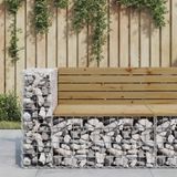Prolenta Maison Exclusive - Tuinbank van gabionen, 92x71x65,5 cm, met geïmpregneerd grenenhout