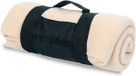 Merkloos / Sans marque Strand/picknick kleed beige met afneembaar handvat 160 x 130 cm