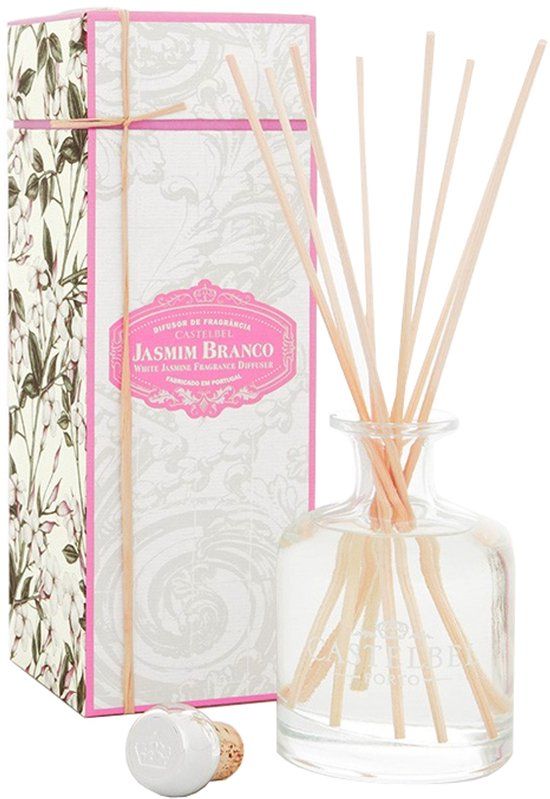 Castelbel Jasmim Branco - Geurstokjes - diffuser 250 ml - witte jasmijn