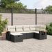 Maison Exclusive - Ensemble de meubles de jardin 6 pièces avec canapé et coussins, noir, en polyrotin