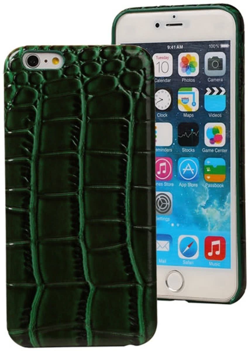 Best Cases .nl Groen Krokodil TPU back cover case hoesje voor Apple iPhone 6 Plus / 6S Plus