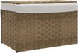 vidaXL Wasmand met deksel 55,5x35x34 cm poly rotin
