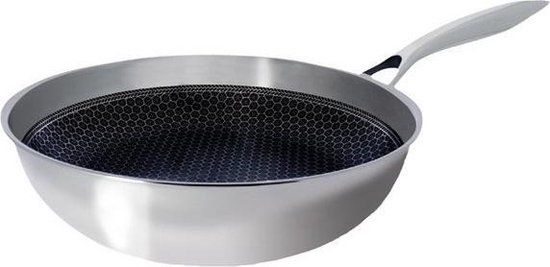 Ogo Living Wokpan - 28 cm - RVS - Honingraat