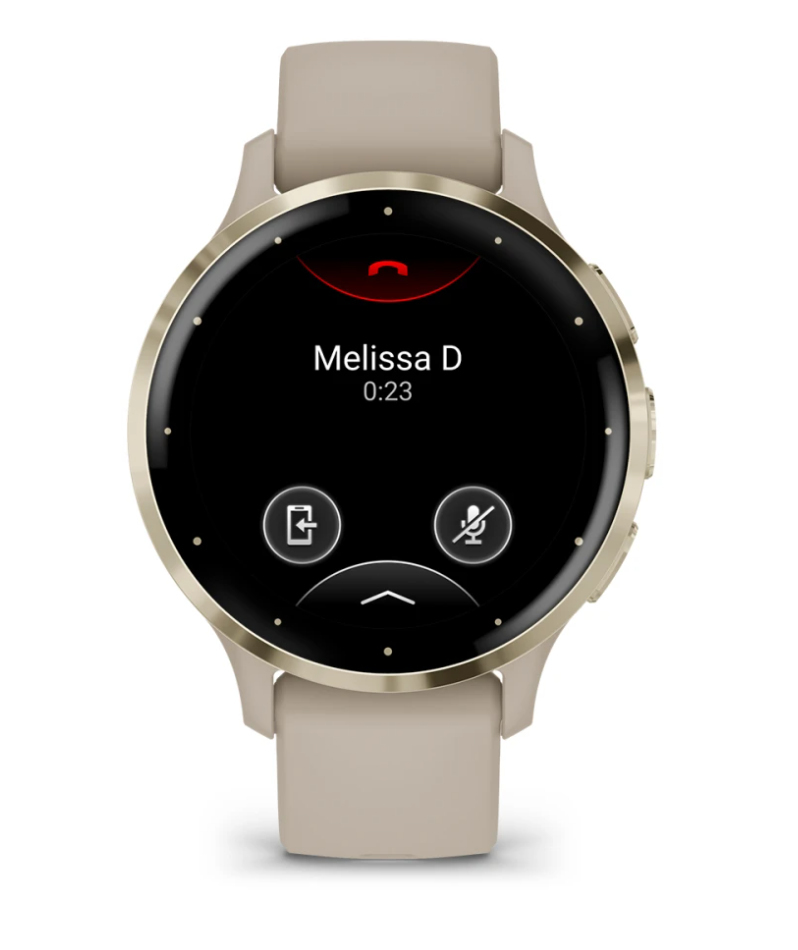 Garmin Venu 3S Smartwatch - 1.2" AMOLED - Gold/Grey - GPS - French Grey Band