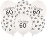 PartyDeco - Latex ballonnen 60 of strikjes - pastel off white - 6 stuks