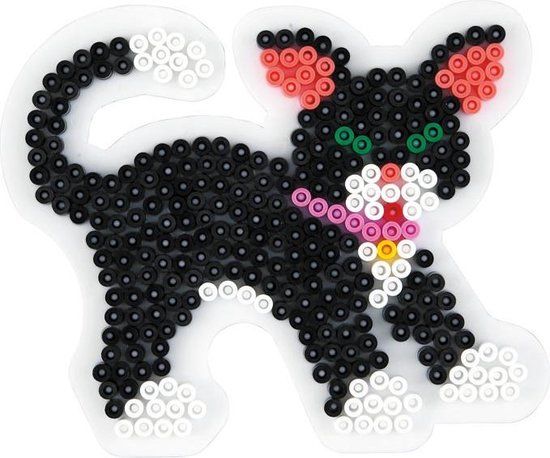 Hama Strijkkralen Grondplaat Kat Wit