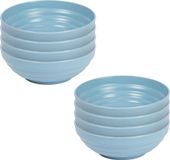 Plasticforte Kommetjes/schaaltjes - 8x - Dessert/ontbijt - Kunststof - D13 cm - ijsblauw