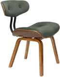Dutchbone Blackwood Eetkamerstoel Walnootkleur/ Groen