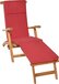 Beautissu LoftLux DC tuinkussen voor deckchair 175 x 45 x 5 cm - ligbedkussen rood