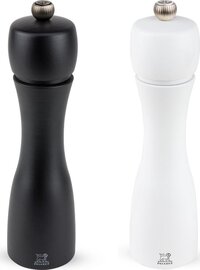Peugeot Tahiti Peper- & Zoutmolen - 20 cm - Mat Zwart & Mat Wit - Duo